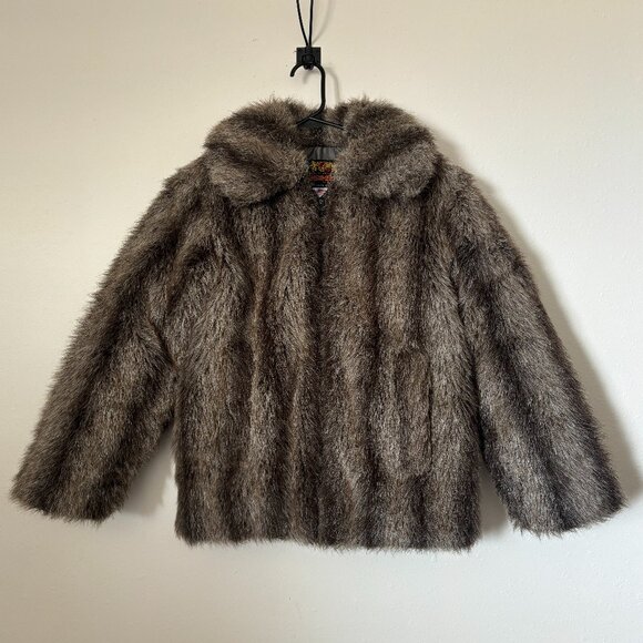 Vtg Petite (XS/S) Hansa Branta by Stearns Goose Down Coat - USA Made, faux fur - Picture 1 of 9